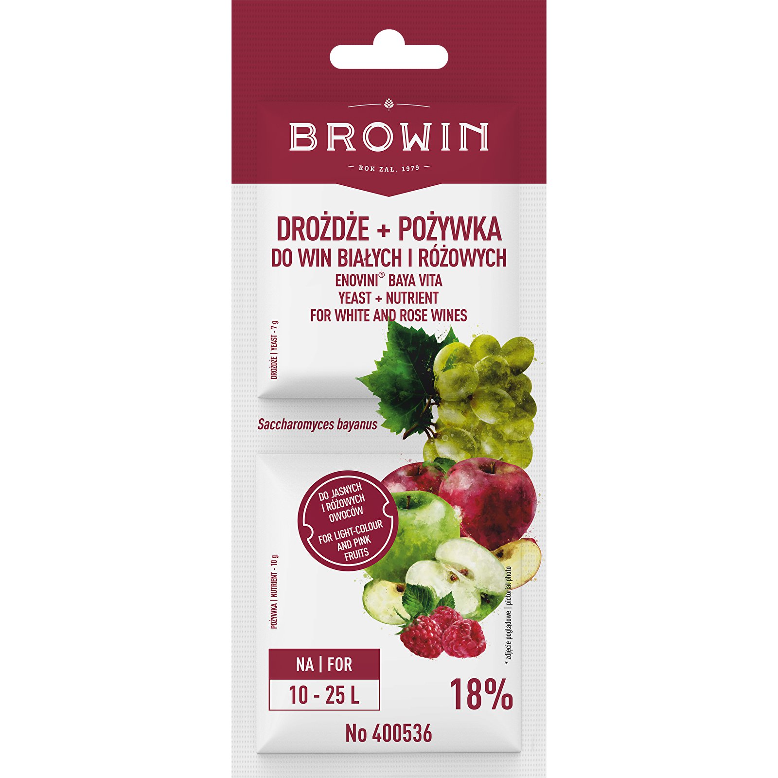 BROWIN Wine 17 g - vinné kvasinky + médium pro bílé a růžové víno