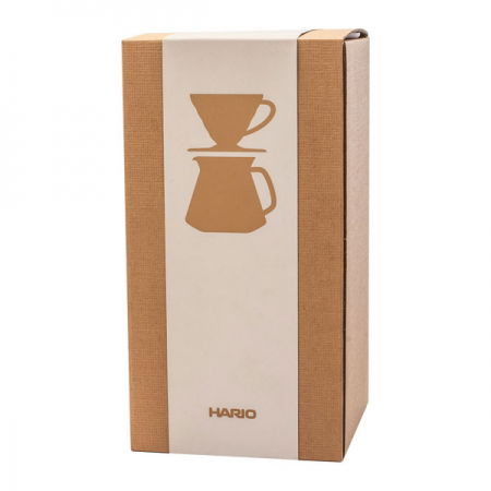 HARIO V60-01 Dripper And Pot 0,4 l červený – keramický dripper na kávu s konvičkou, filtry a měrkou