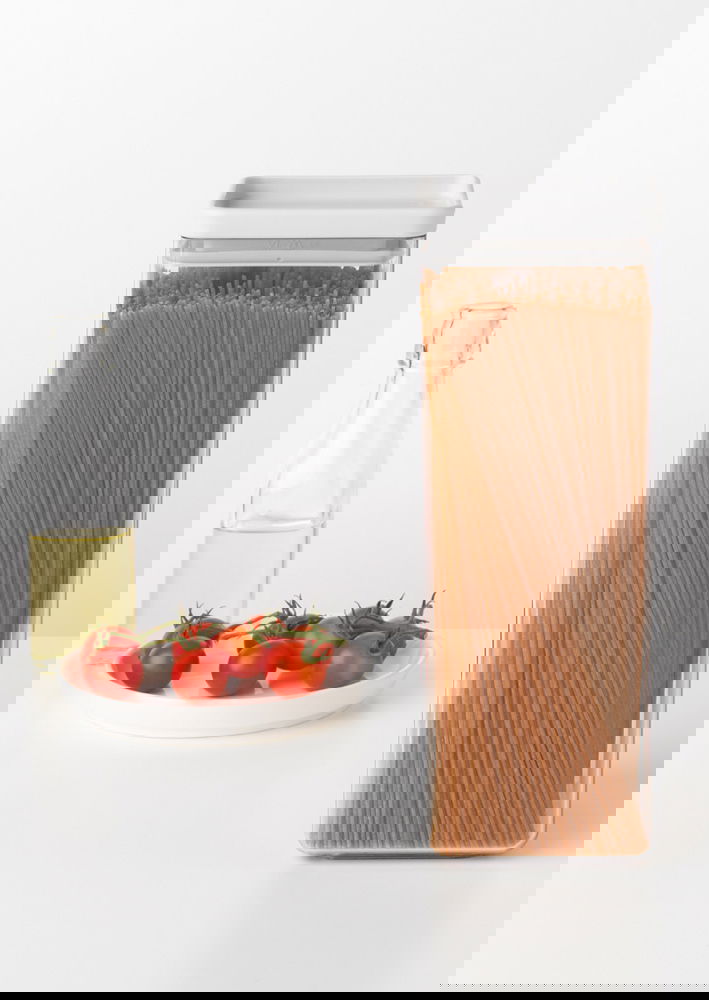 BRABANTIA Tasty Plus 2,5 l szary - pojemnik na makaron spaghetti plastikowy