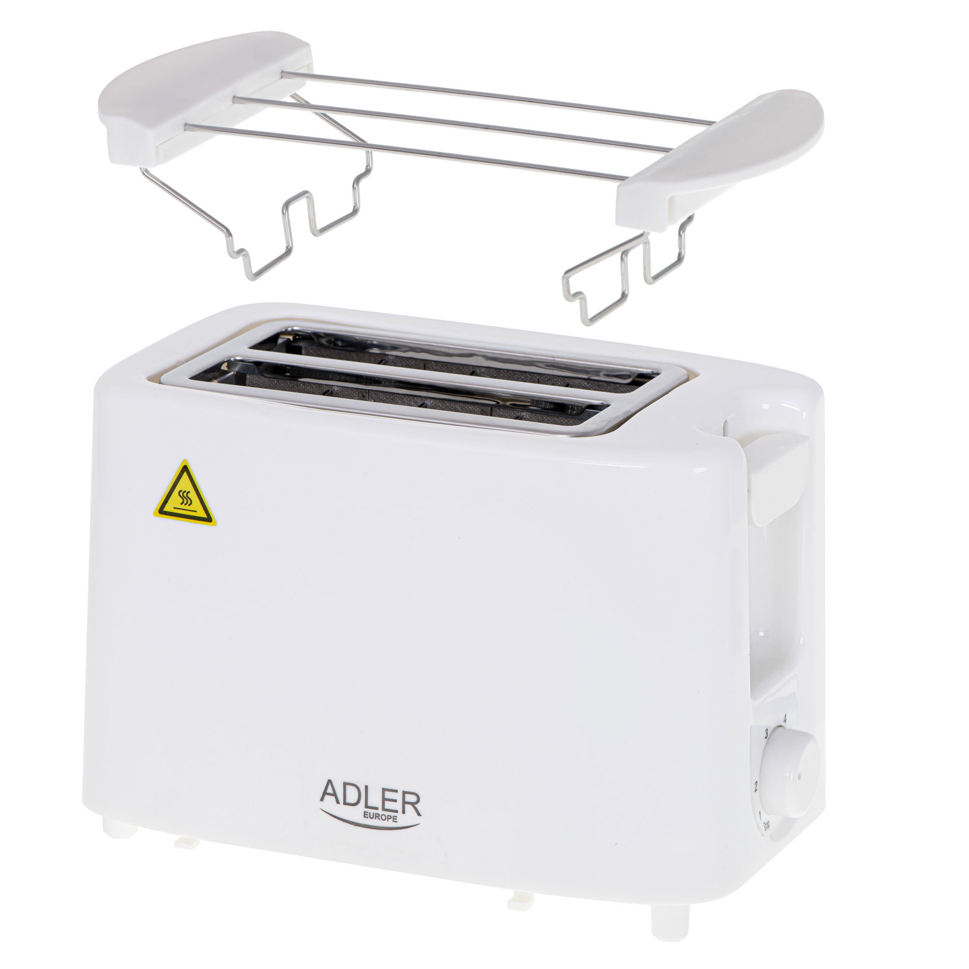 ADLER AD 3223 900 W - elektrický toustovač s mřížkou na housky