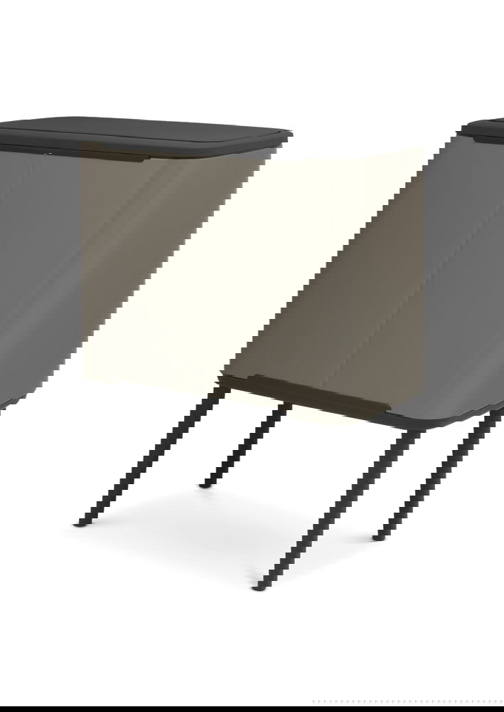 BRABANTIA Touch Bin Bo 3 x 11 l platynowy - kosz do segregacji śmieci stalowy trzykomorowy