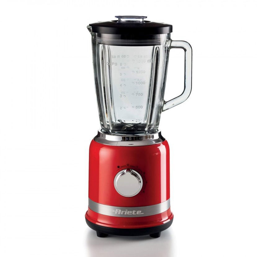 ARIETE Glass Moderna 09 585/00 1000 W červená - skleněný kuchyňský mixér