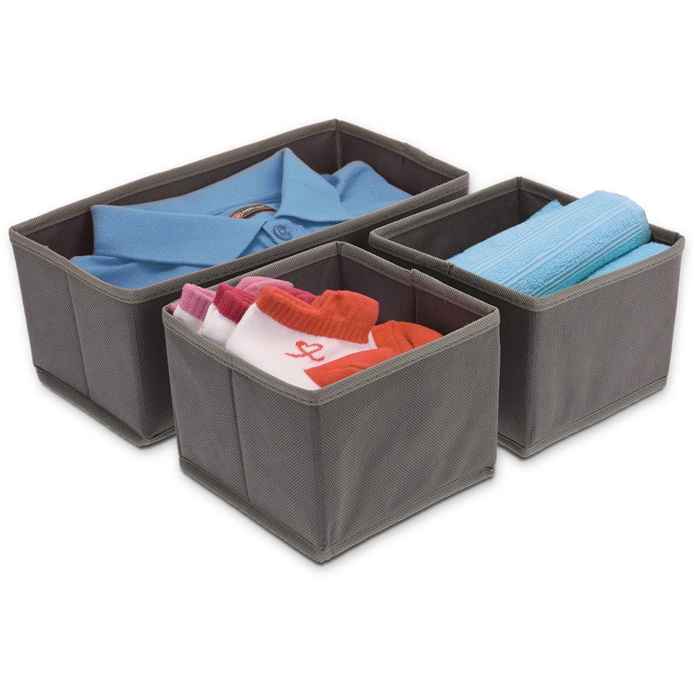 Organizéry do zásuvky na bielizeň GREY ORGANIZER 3 ks.