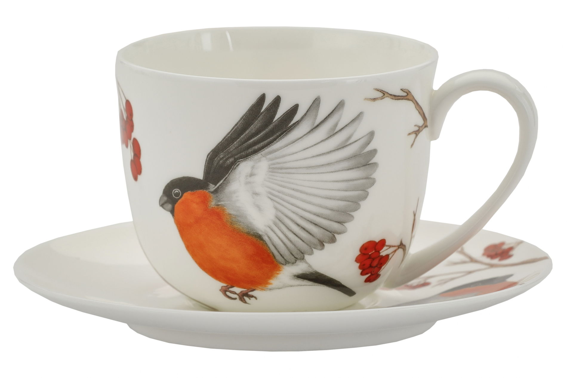 Filiżanka do kawy i herbaty porcelanowa ze spodkiem BY AGATA HAJDECKA 280 ml