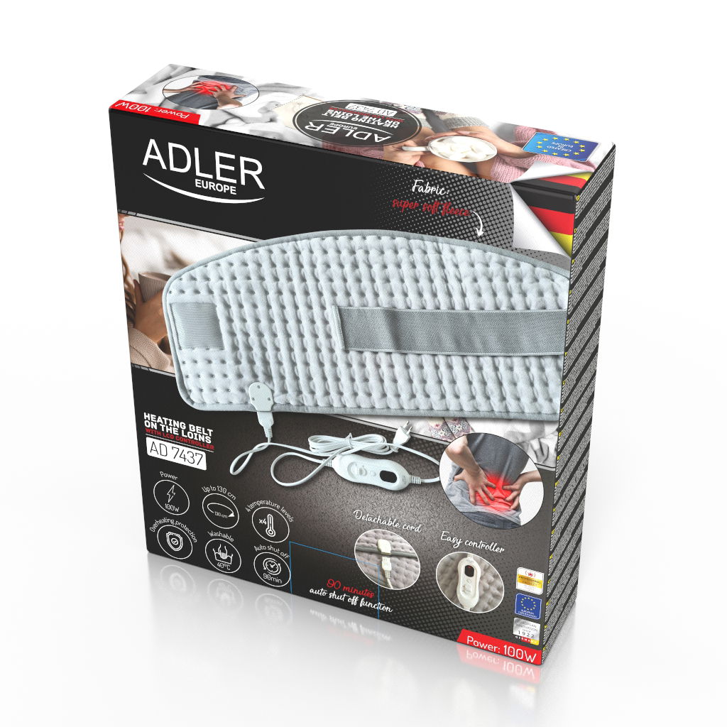 ADLER AD 7437 100 W - elektrický ohřívací pás na bedra