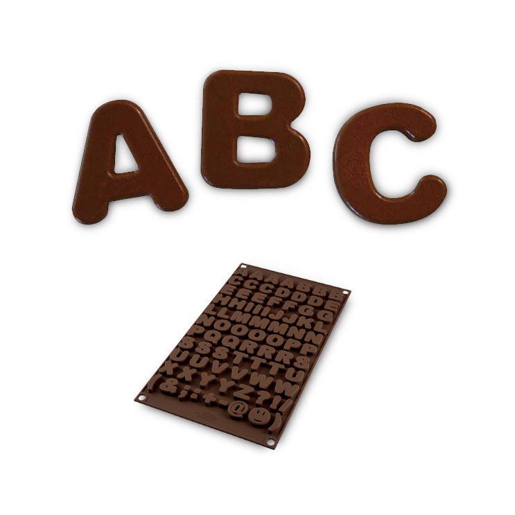 SILIKOMART Easy Choc Choco ABC - silikónová forma na čokoládové písmená