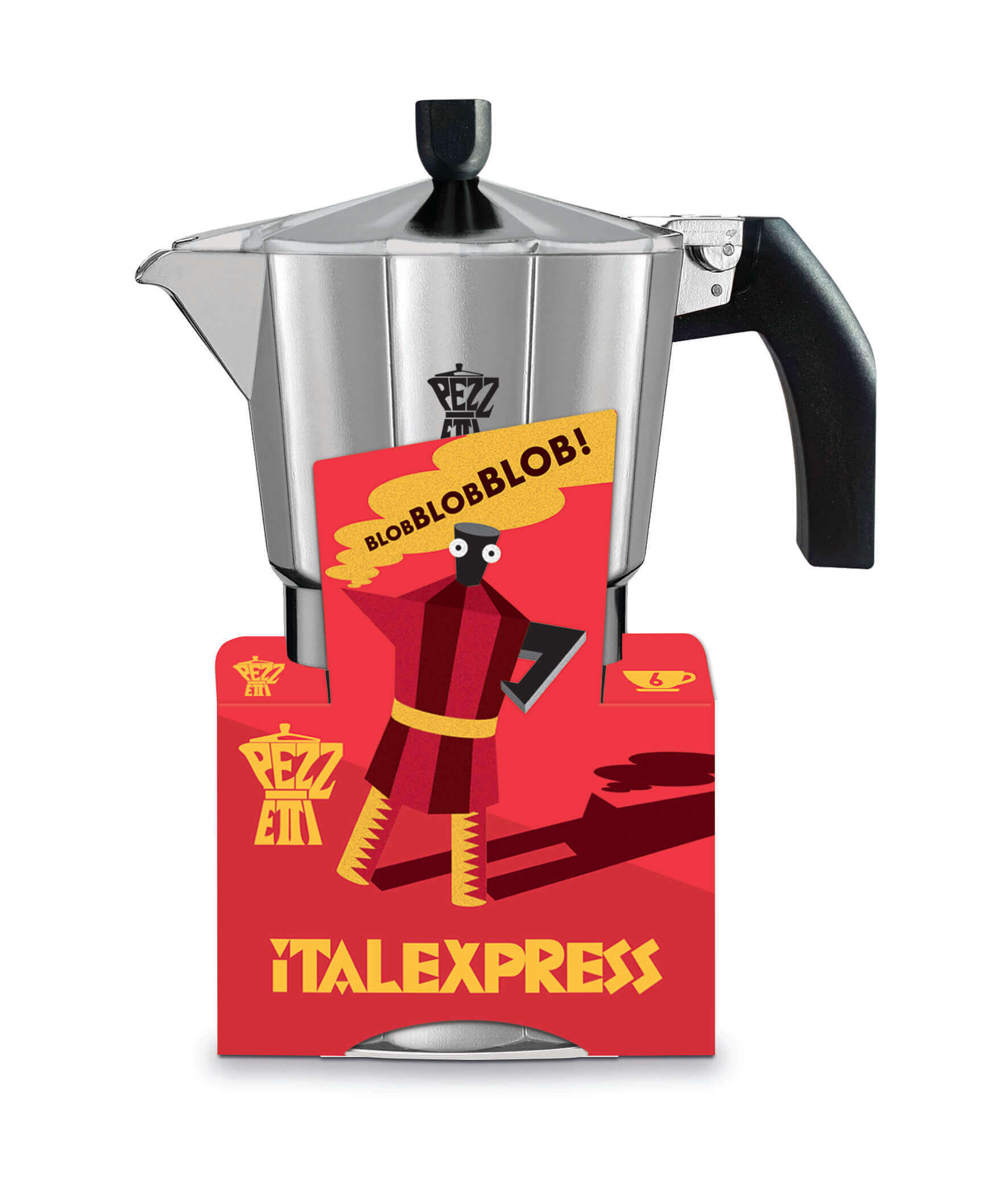 PEZZETTI ITALEXPRESS Aluminiowa kawiarka (6 filiżanek) - Srebrny