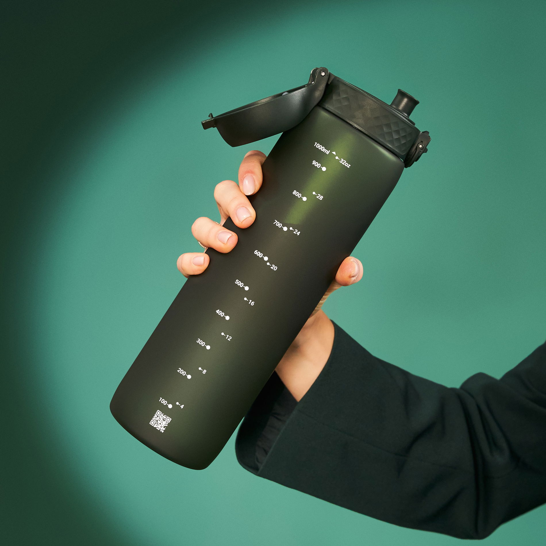 ION8 Recyclon Dark Green 1 l - fľaša / bidón na vodu a nápoje