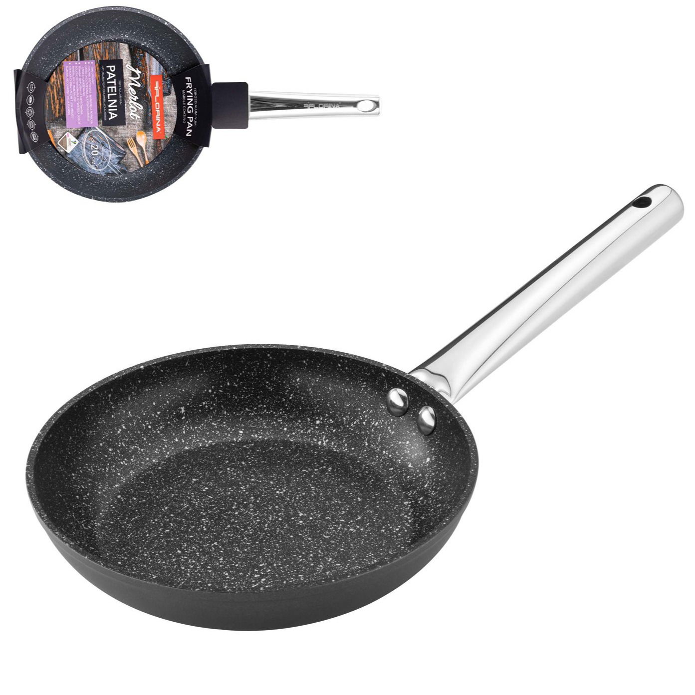 Nepřilnavá pánev FLORINA SILVER MERLOT 20 cm