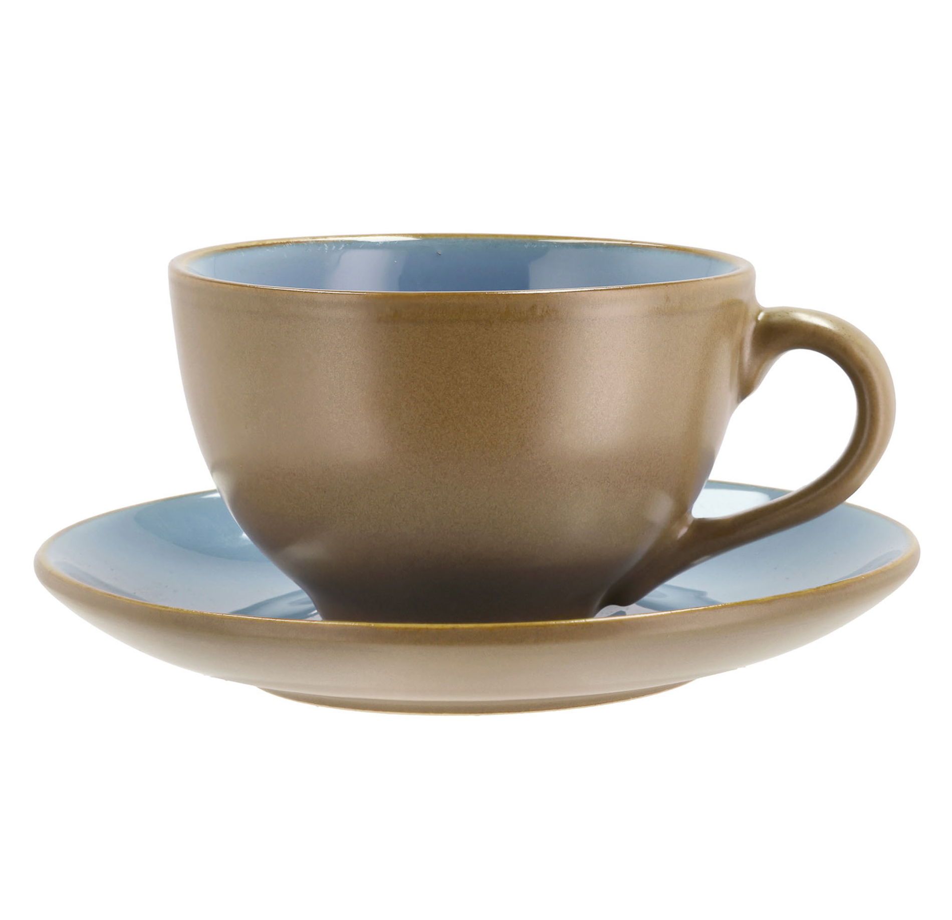Hrníček na kávu a čaj z kameniny s podšálkem BITZ STONEWARE 240 ml
