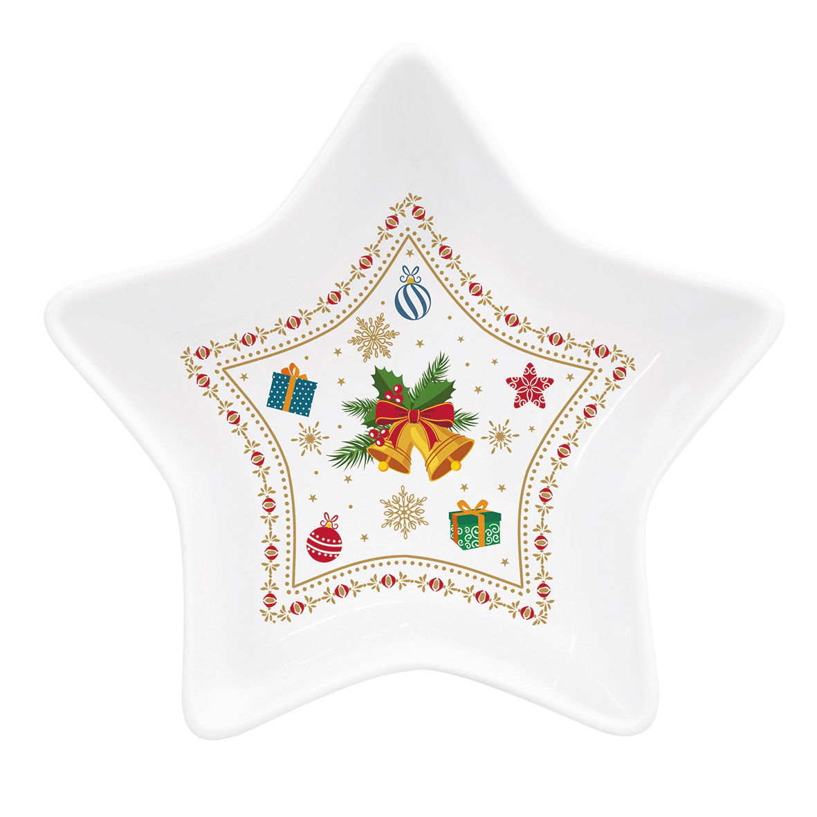 MAGIC X-MASS BALLS BÍLÁ A ČERVENÁ porcelánová mísa / salátová mísa 0,2 l