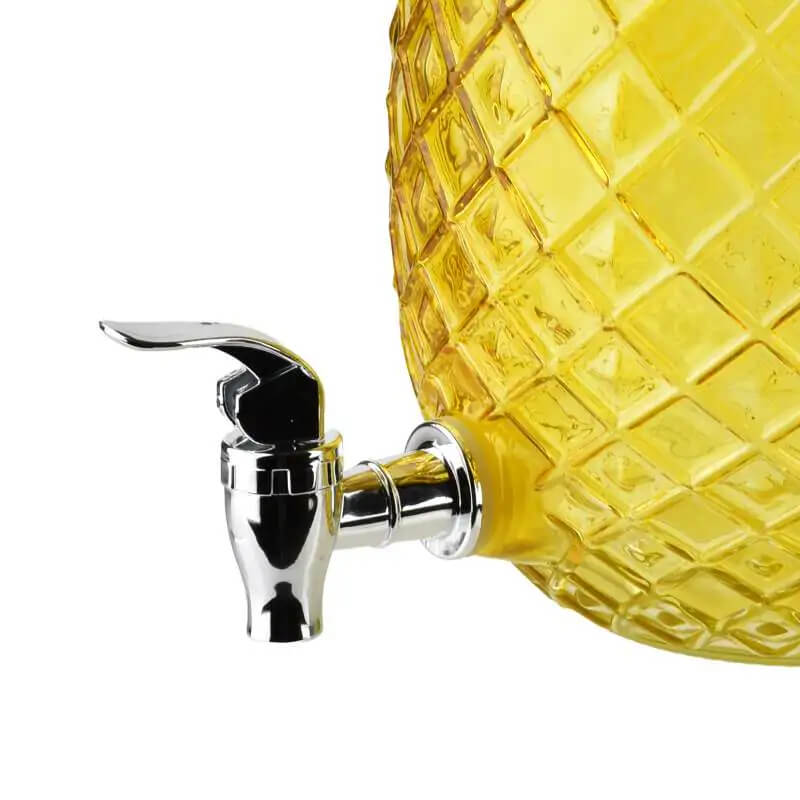Skleněný nápojový dávkovač s kohoutkem MODERN KITCHEN ANANAS 4 l