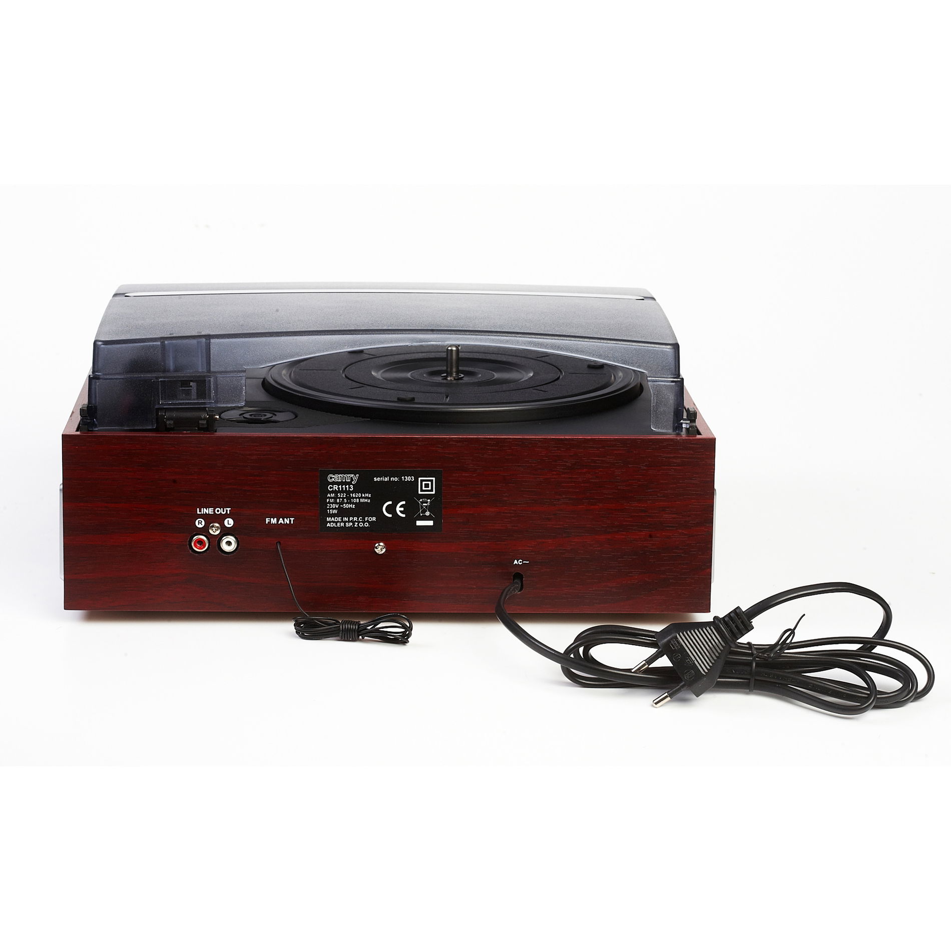 CAMRY Vinyl Sound hnědý - dřevěný gramofon