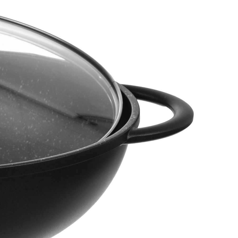 Nepřilnavá pánev wok s pokličkou GRANDE LID GRAFITOVÁ 32 cm