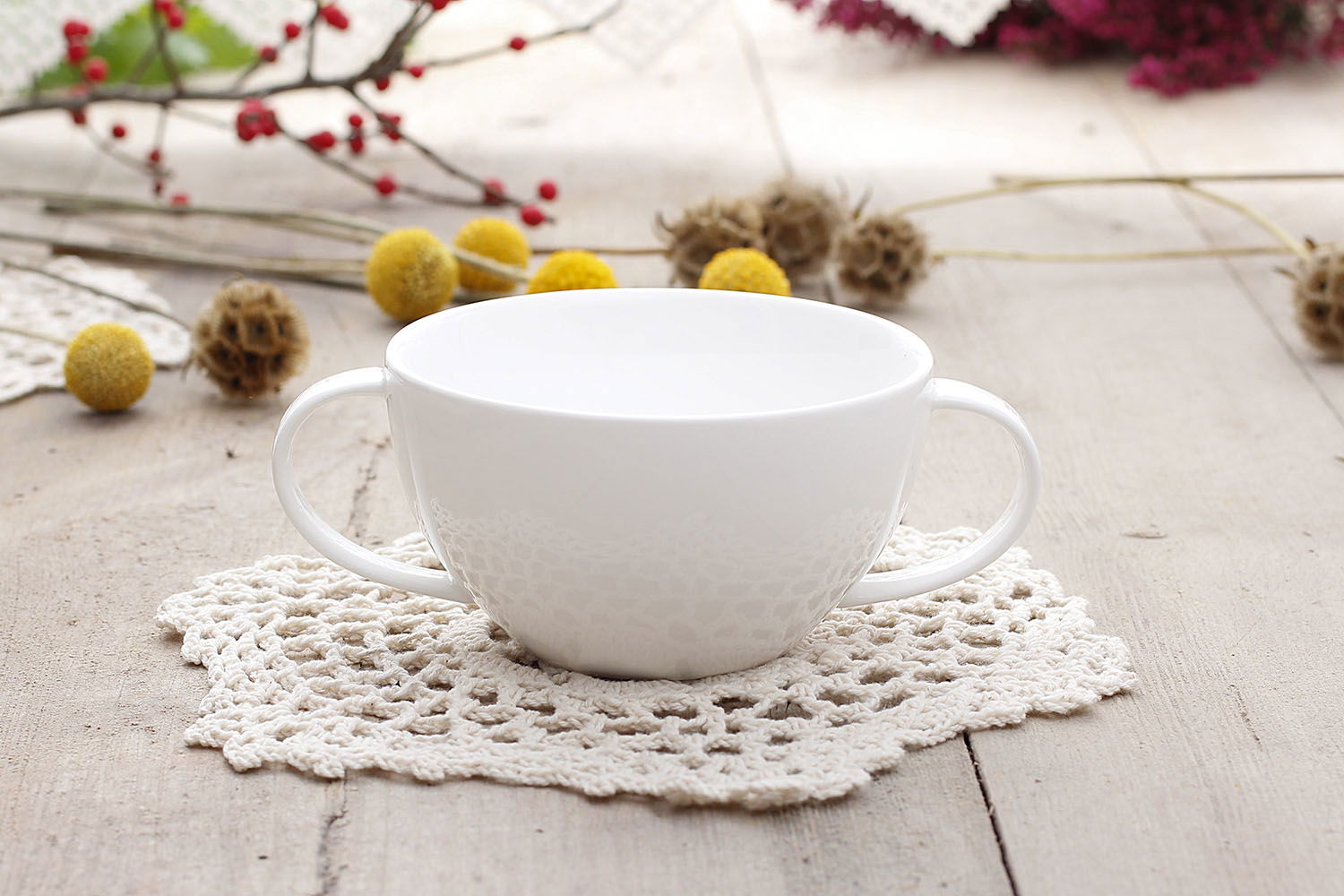 Porcelánová miska na vývar AMBITION PARIS / PORTO bílá 350 ml