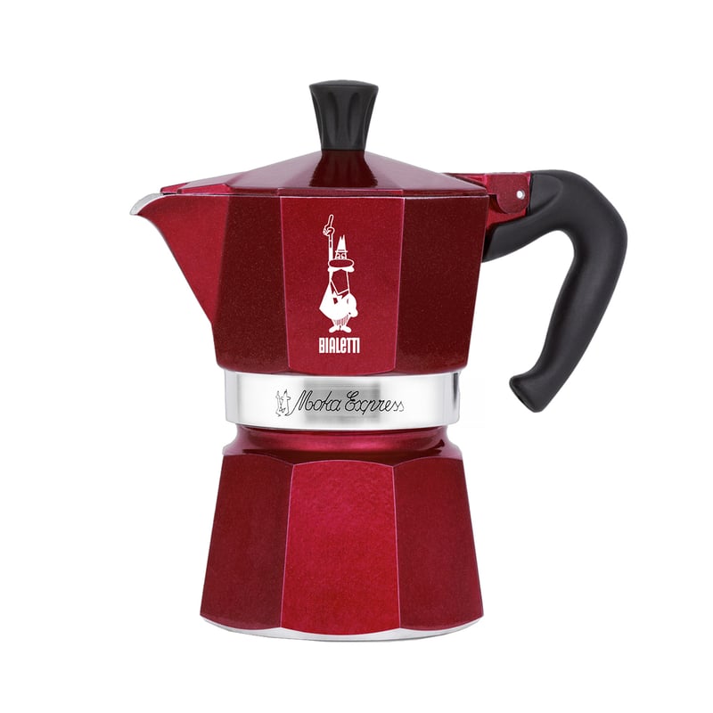 BIALETTI Moka Express Deco Glamour pre 3 šálky espressa (3 tz) - sada talianska kávovarica hliníková tlaková s hrnčekom