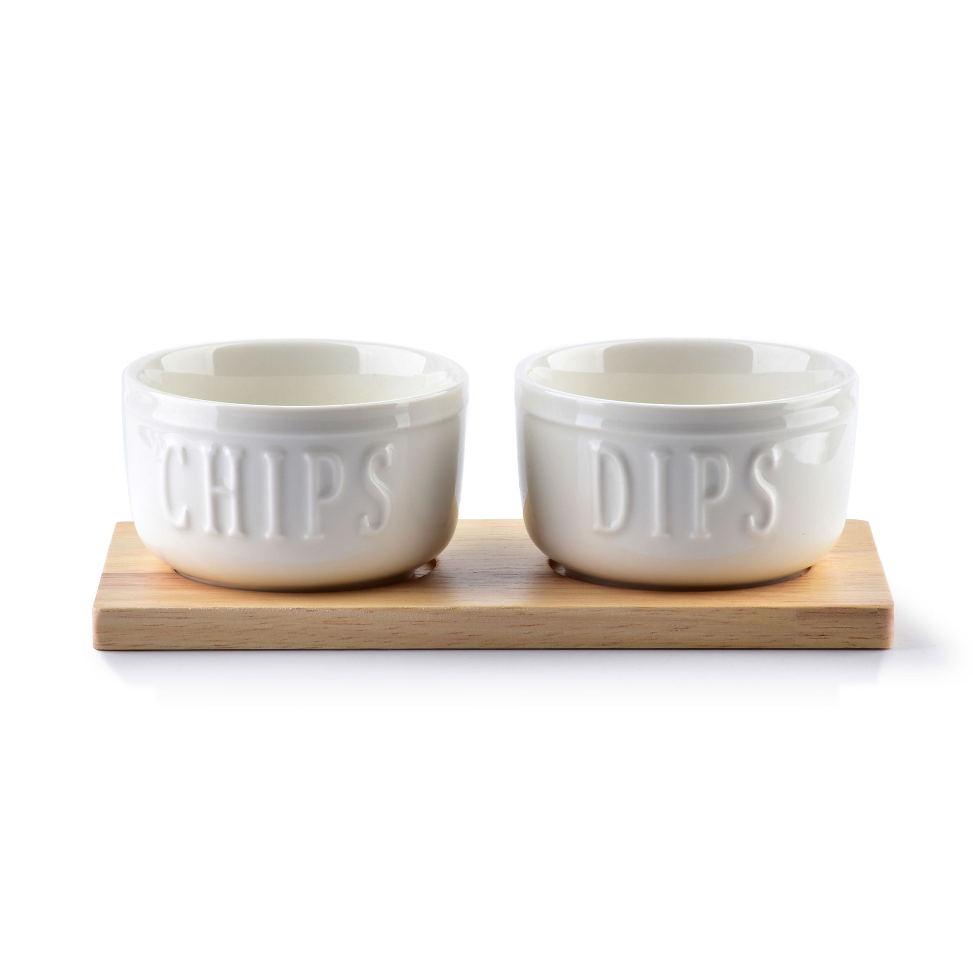 Porcelánové misky na dipy na stojanu COOKINI MODERN LIFE bílé 2 ks