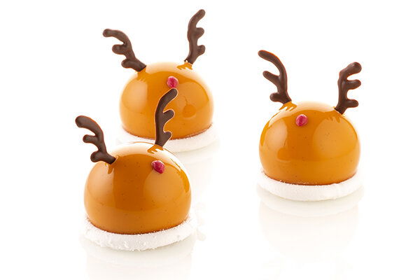SILIKOMART 3Design Dolce Tartufo šedá - silikónová forma guľa / forma na jednohubky