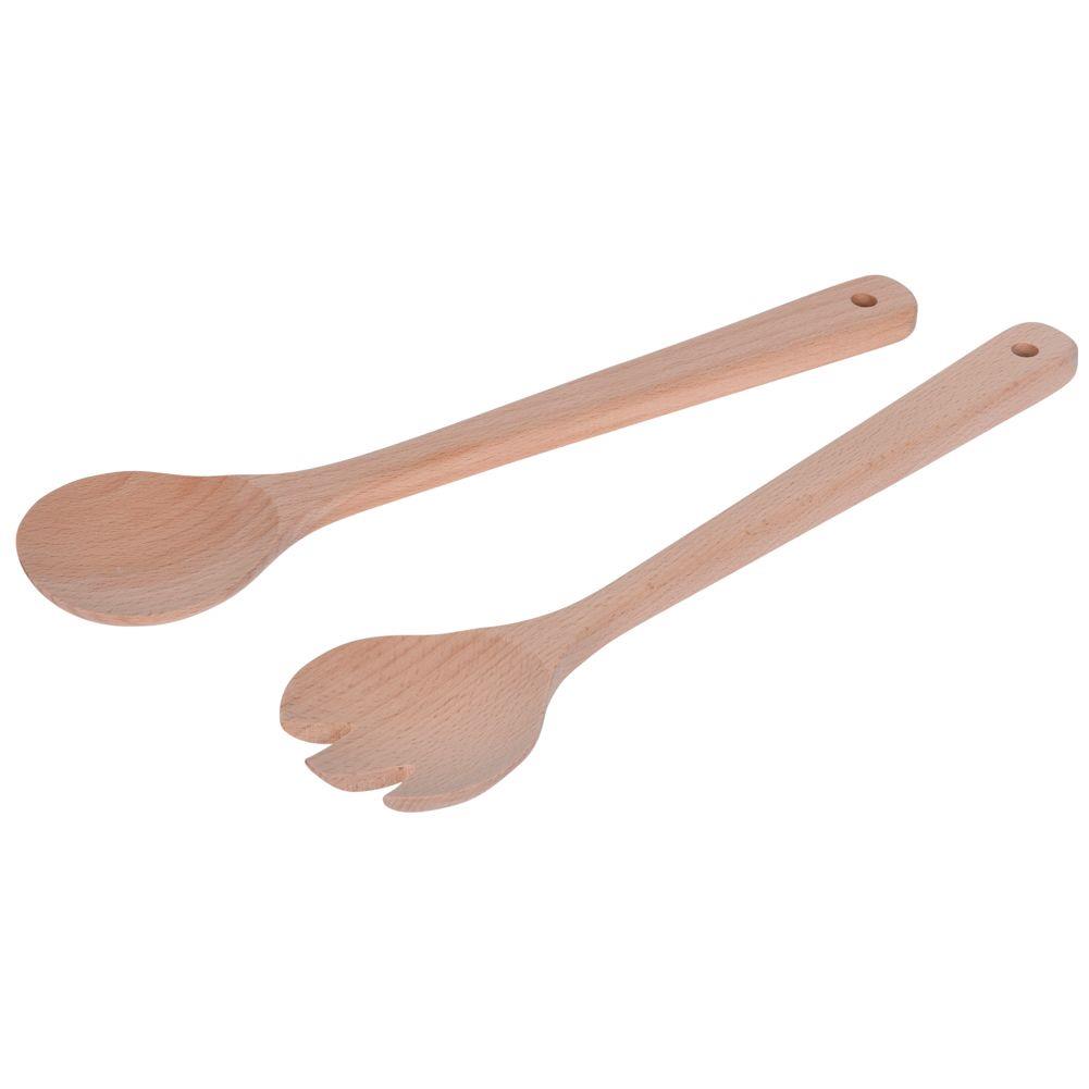 Drevené lyžice na šalát EXCELLENT HOUSEWARE BUK 2 ks.