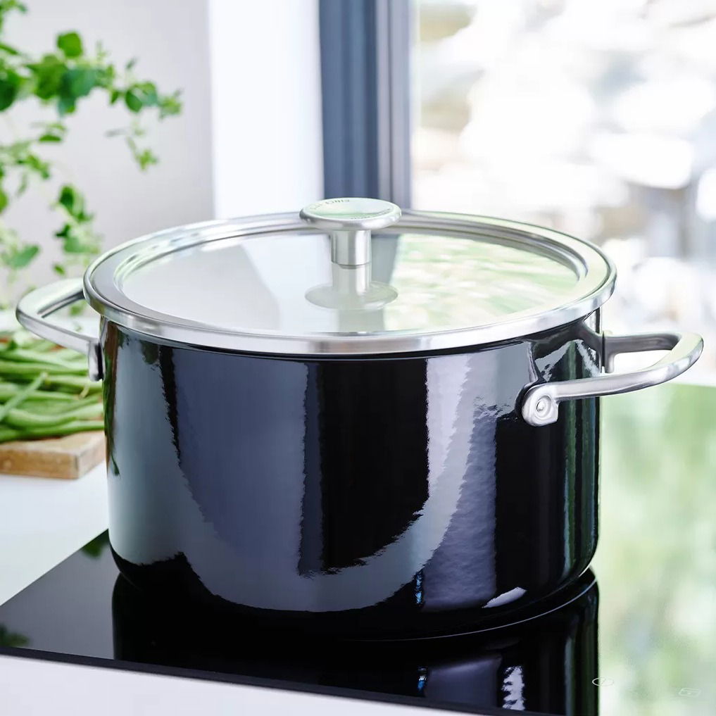 KITCHENAID Steel Core Enamel 6 l černý - smaltovaný hrnec s pokličkou