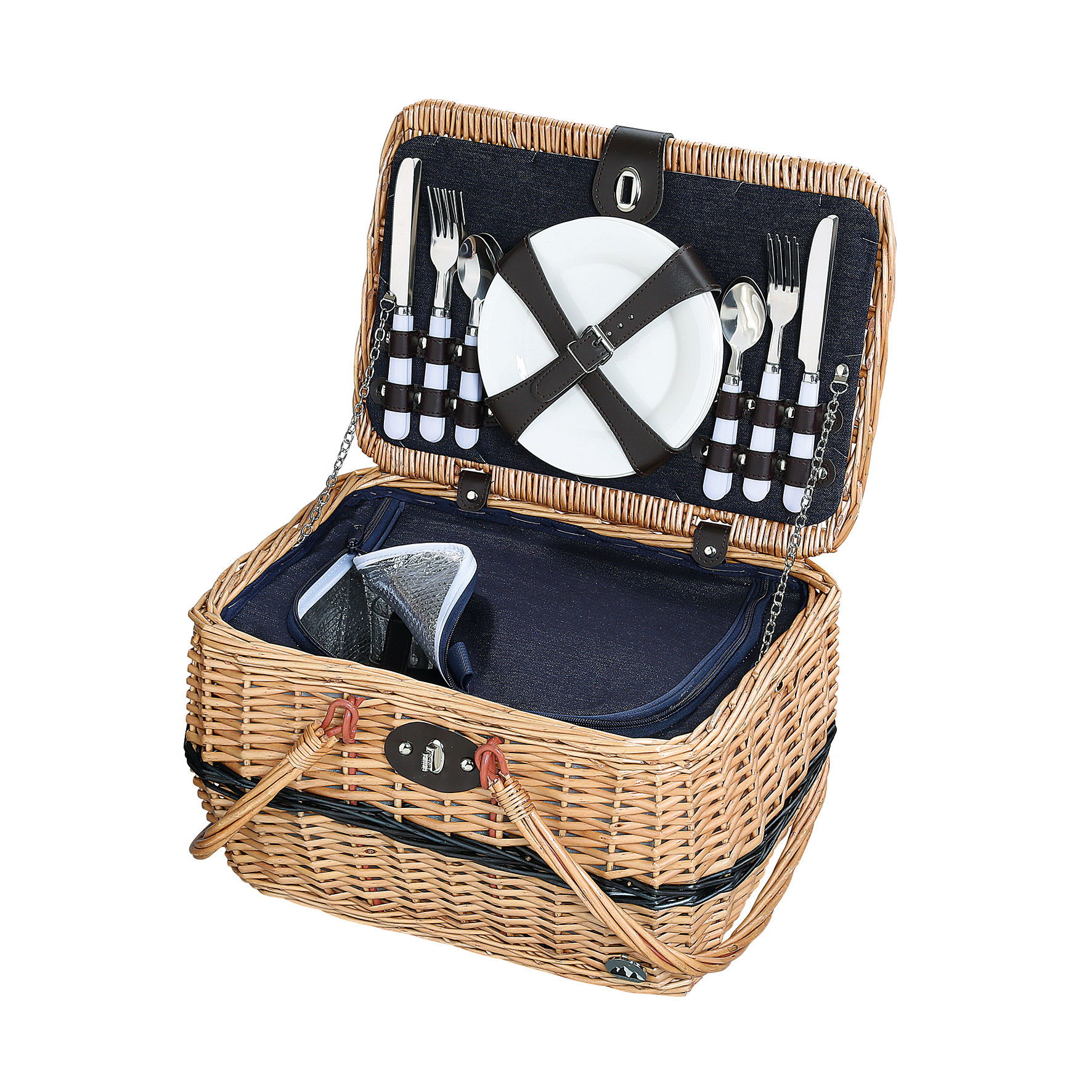 CILIO Idro 40 x 28 cm hnědý - proutěný piknikový koš
