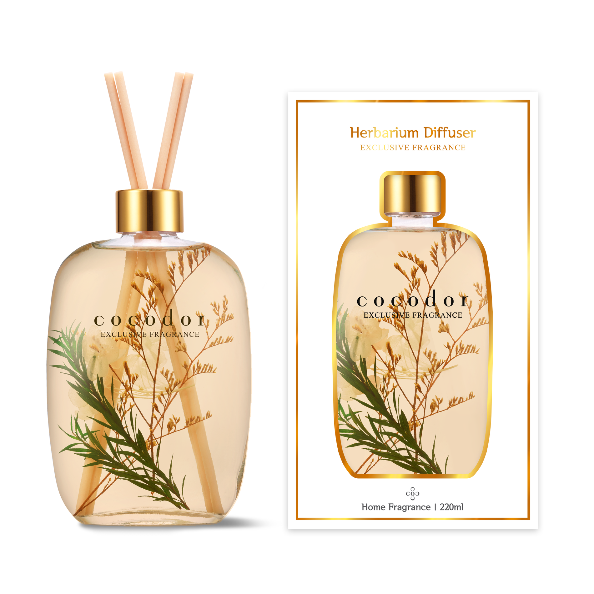 Vonné tyčinky s difuzérom COCODOR DEEP MUSK HERBARIUM 220 ml