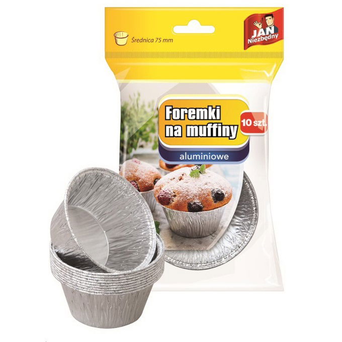 Papilotky / Alumíniové formičky na muffiny JAN NEZBYTNÝ SILVER 10 ks
