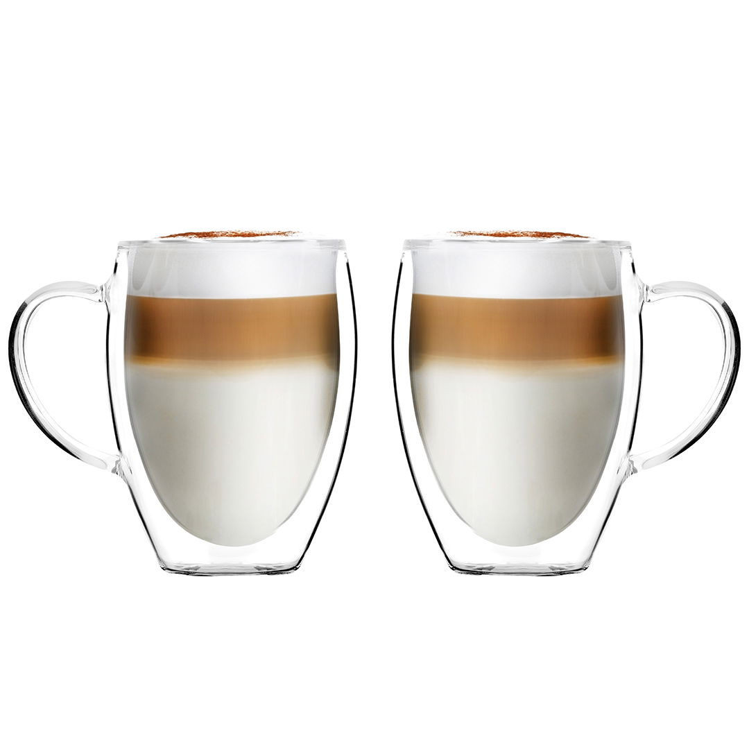 VIALLI DESIGN Noa 360 ml 2 szt. - szklanki do latte termiczne podwójne szkło