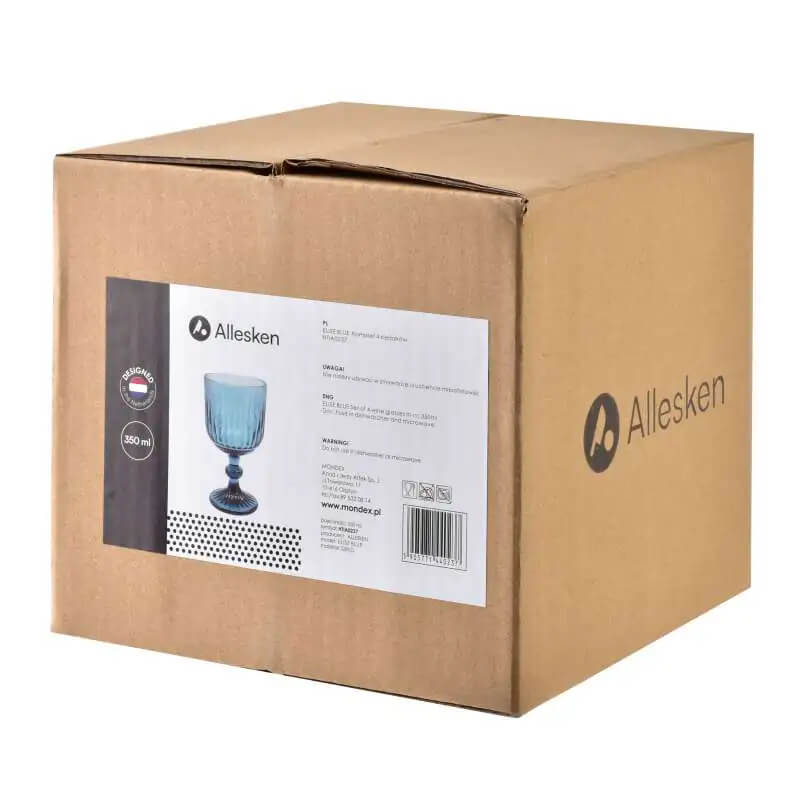Kieliszki do napojów ELISE BLUE 350 ml 4 szt.