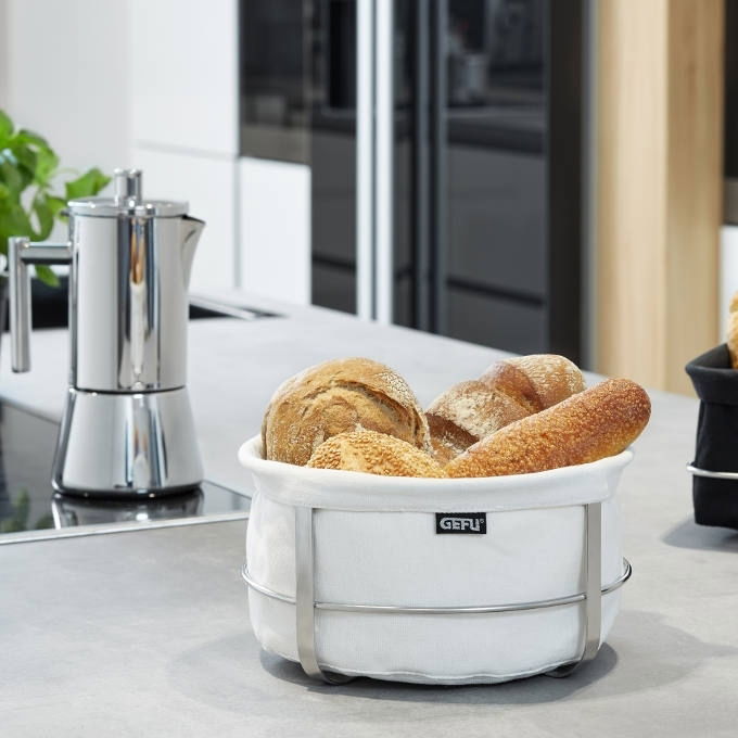 GEFU Brunch 22 cm bílý - bavlněný košík na pečivo a chleba