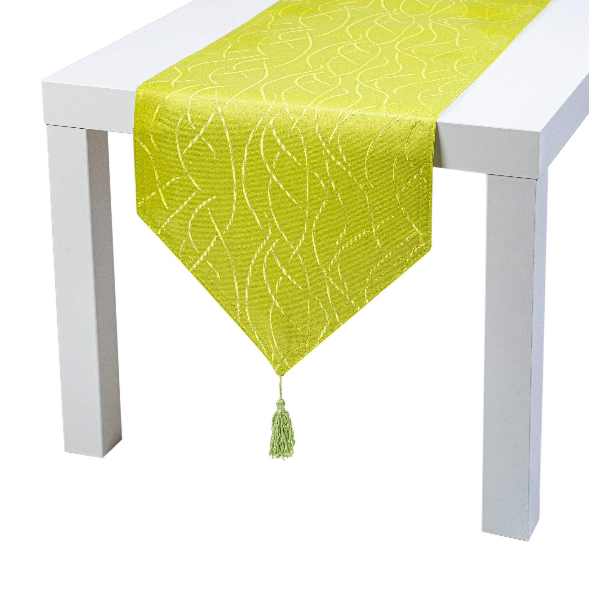 JEDEKA Green 33 x 140 cm zelený - polyesterový běhoun na stůl odolný proti skvrnám