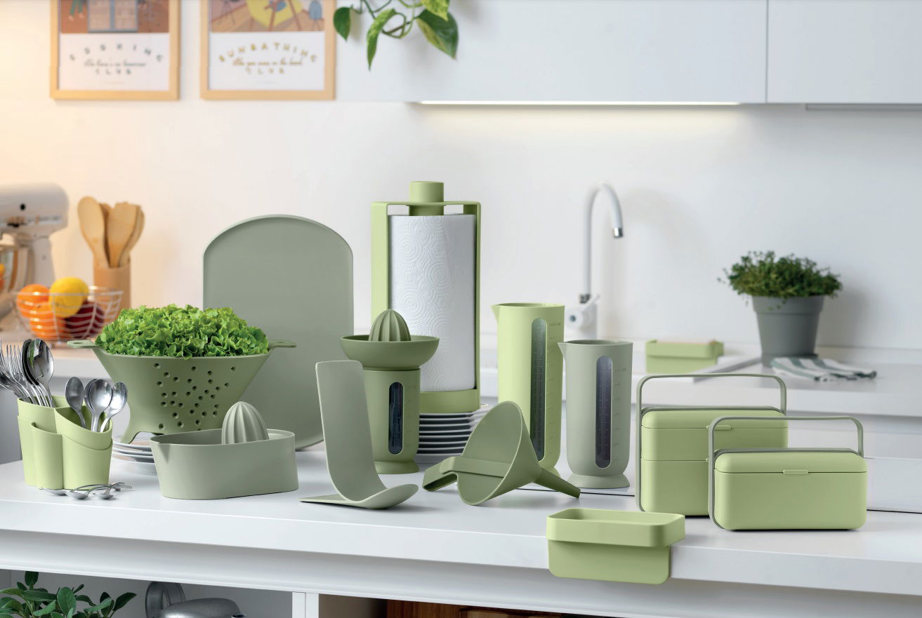 BLIM+ Create Bauletto - lunch box / śniadaniówka ze sztućcami trzykomorowa