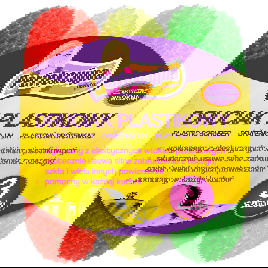 TRIO COLOR MULTI-COLOR kuchyňský drátěnka 3 ks.
