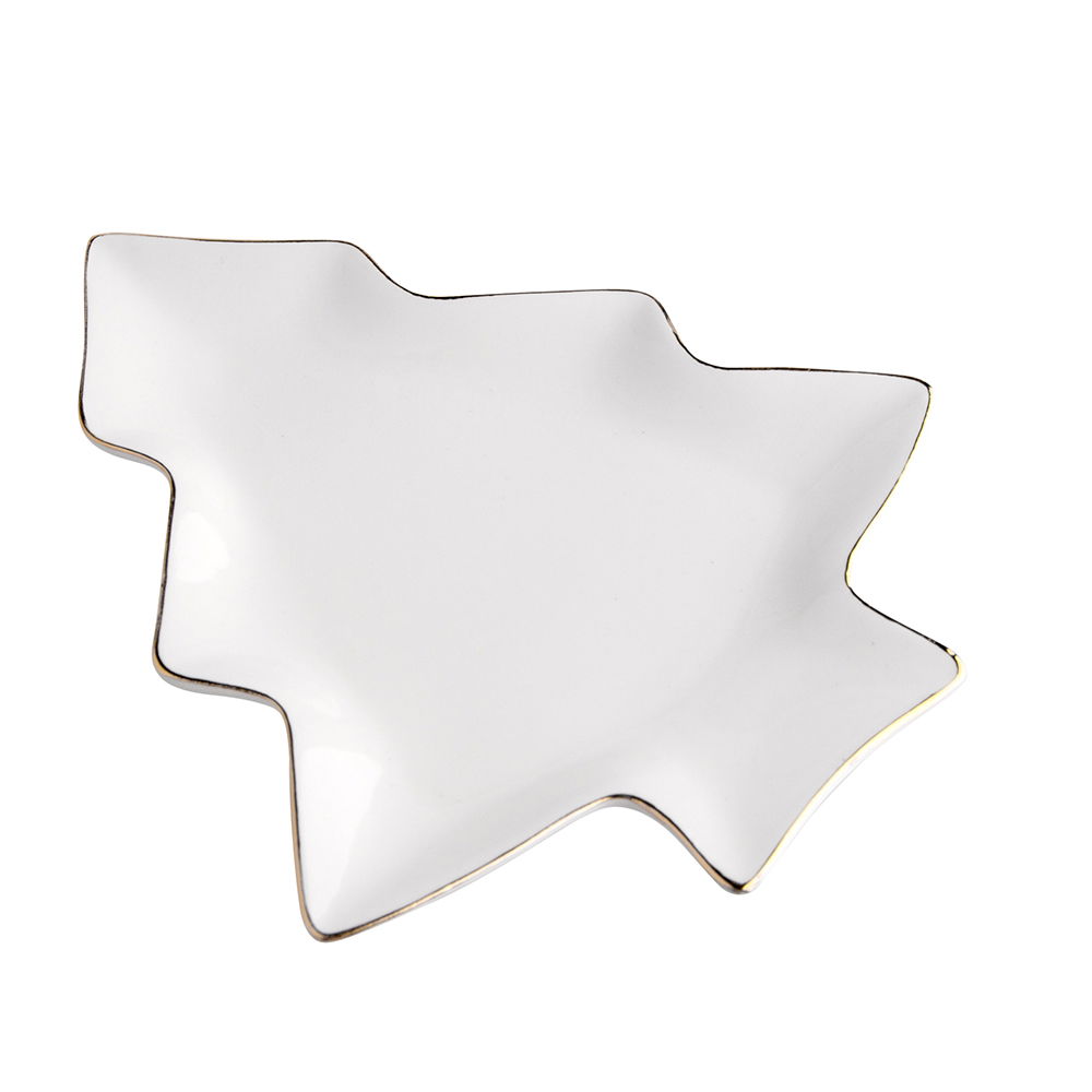 Porcelánový tanier VIANOČNÝ STROMČEK 19,5 x 16,5 cm