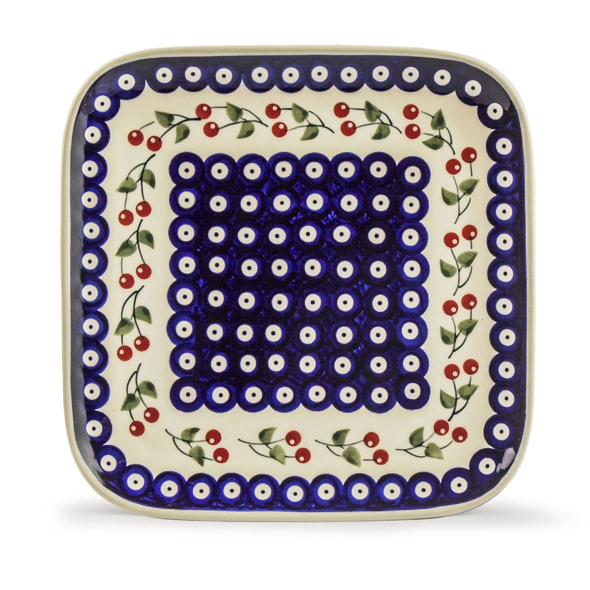 Taniere na večeru plytky Manufaktura Bolesławiec 25,5 x 25,5 cm - dek. 70WI