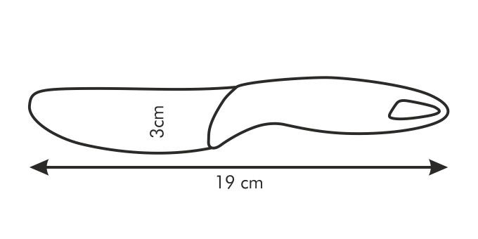 TESCOMA Presto 10 cm tmavě modrý - nůž na máslo z nerezové oceli