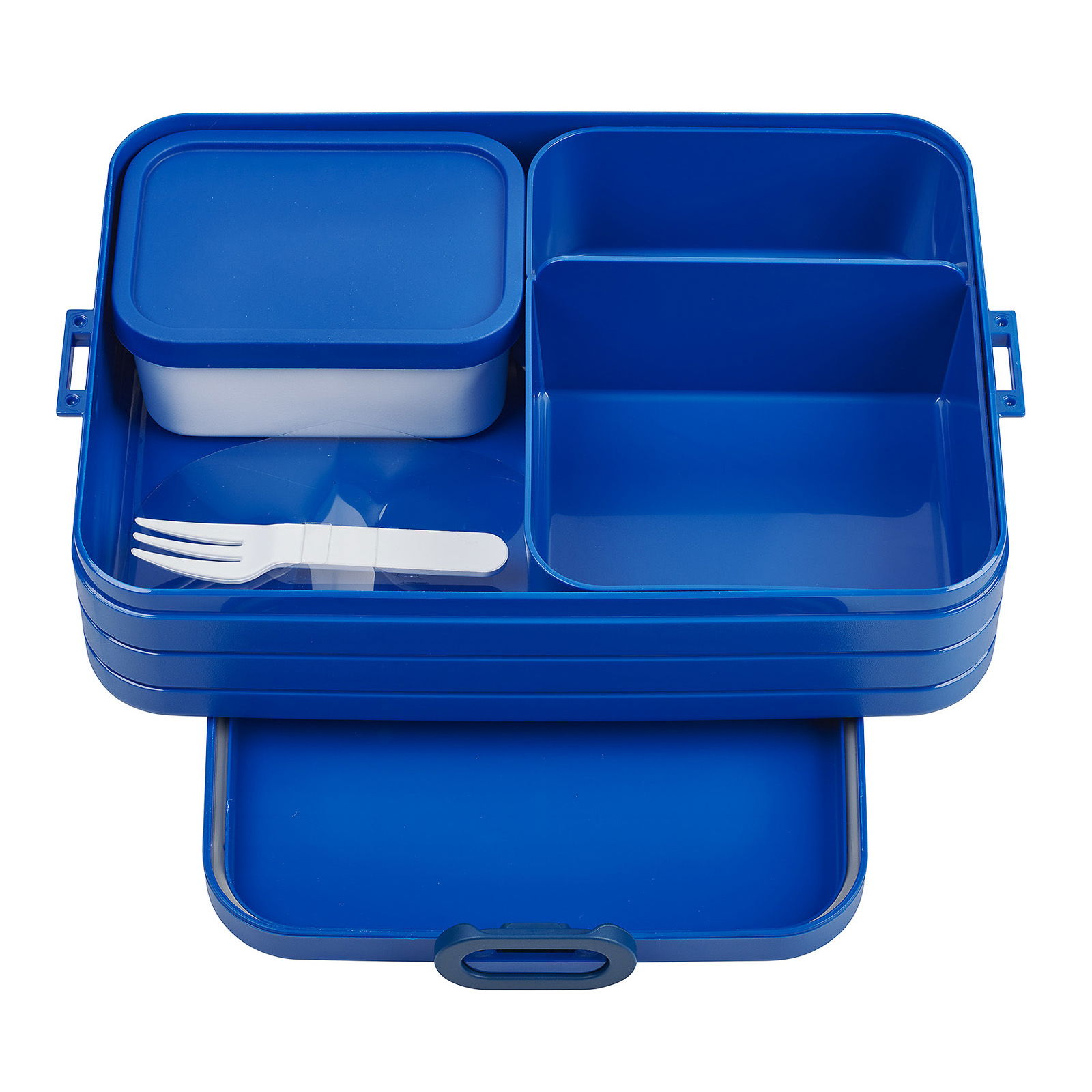 MEPAL Take a Break Vivid Blue 1,5 l - plastový obedový box / raňajkový box s dvoma nádobami a vidličkou