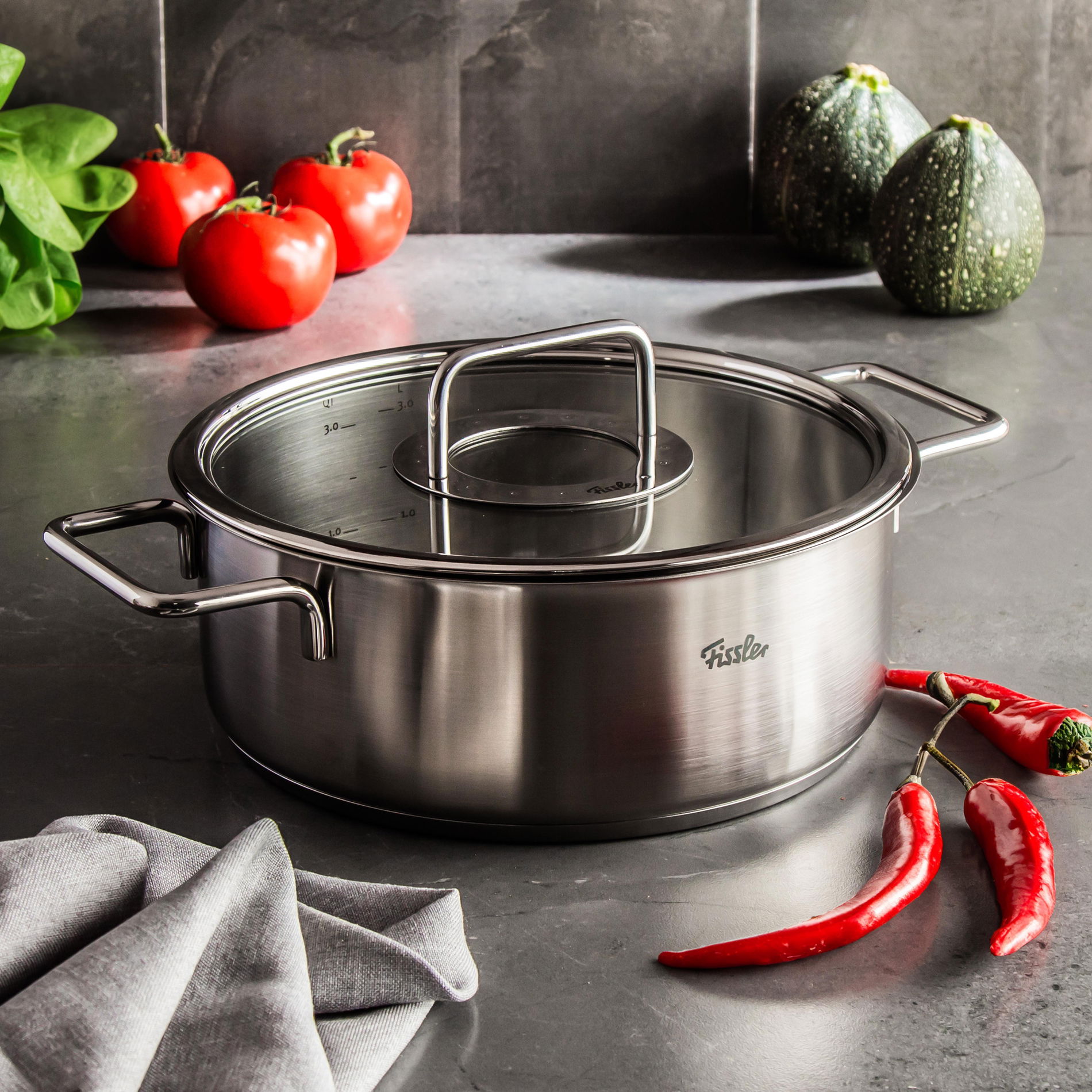 Garnek z pokrywką 24 cm FISSLER Pure Collection Garnek z pokrywką 24 cm FISSLER Pure Collection
