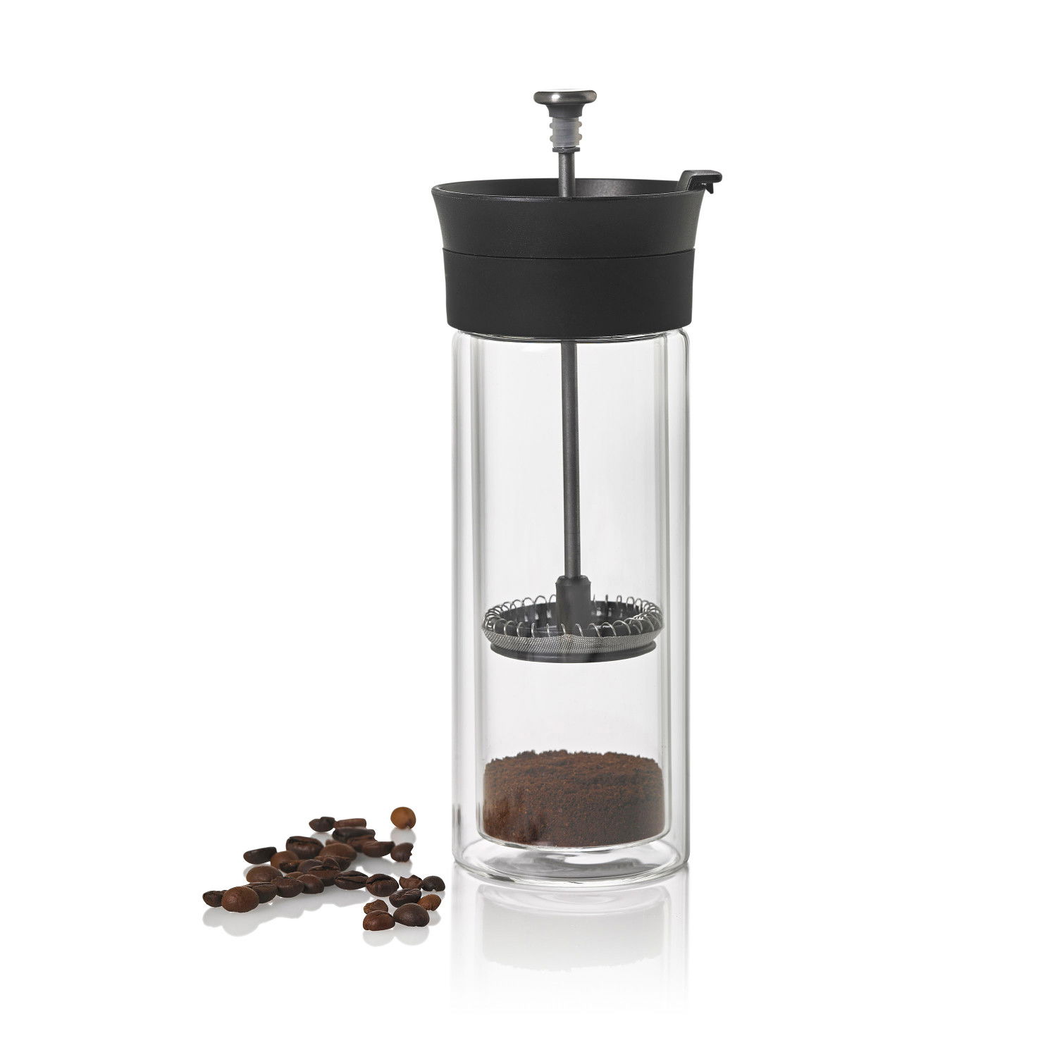 ADHOC Thermo 300 ml - hrnček s čajovým infúzerom / sklenený french press