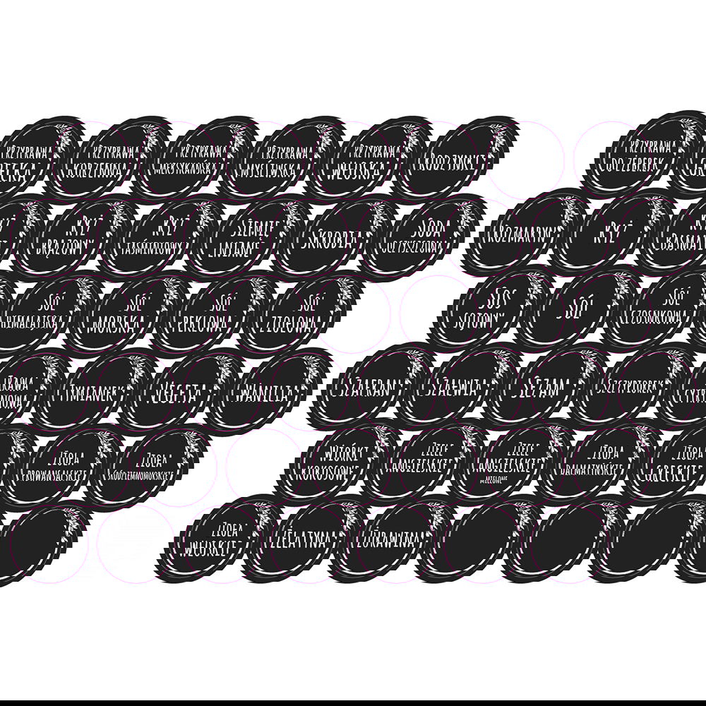 Papírové etikety na kuchyňské nádoby STICKERS SPICES 180 ks