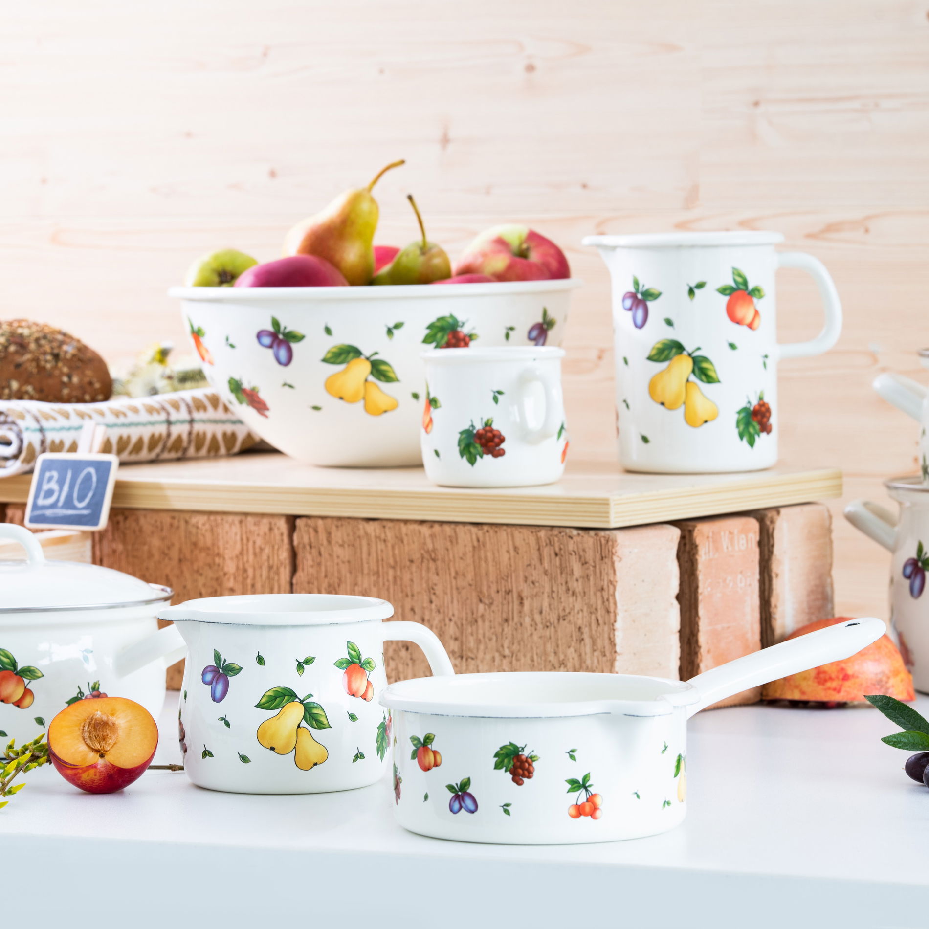RIESS Fruit Garden Streublumen 4 l - smaltovaná mísa