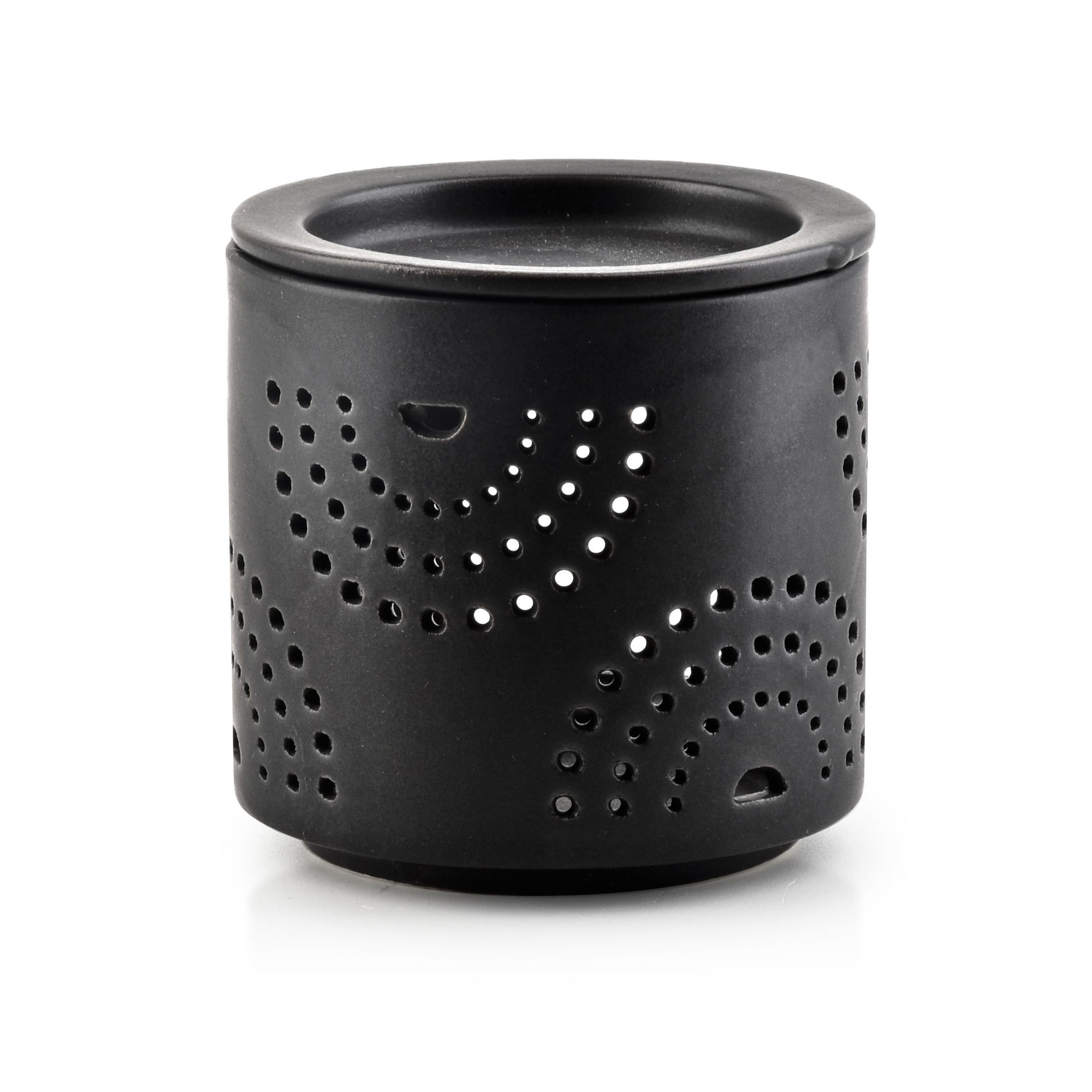 Aromatický krb pre vosk a esenciálne oleje MONDEX VESTA SEMICIRCLES BLACK ČIERNY