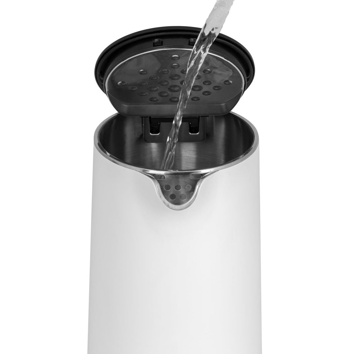 Elektrická bezdrátová rychlovarná konvice z nerezové oceli CONCEPT DOUBLE WALL bílá 1,5 l