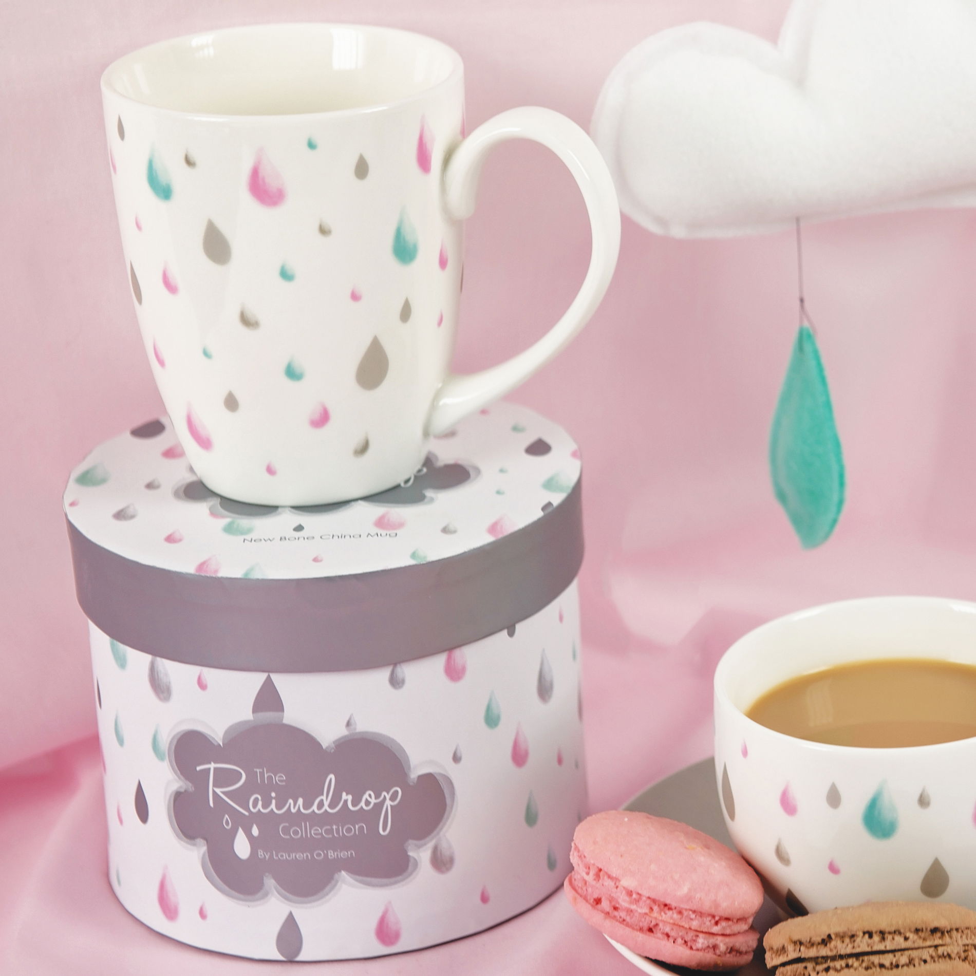 Porcelánový hrnek ASHDENE RAINDROP bílý 350 ml