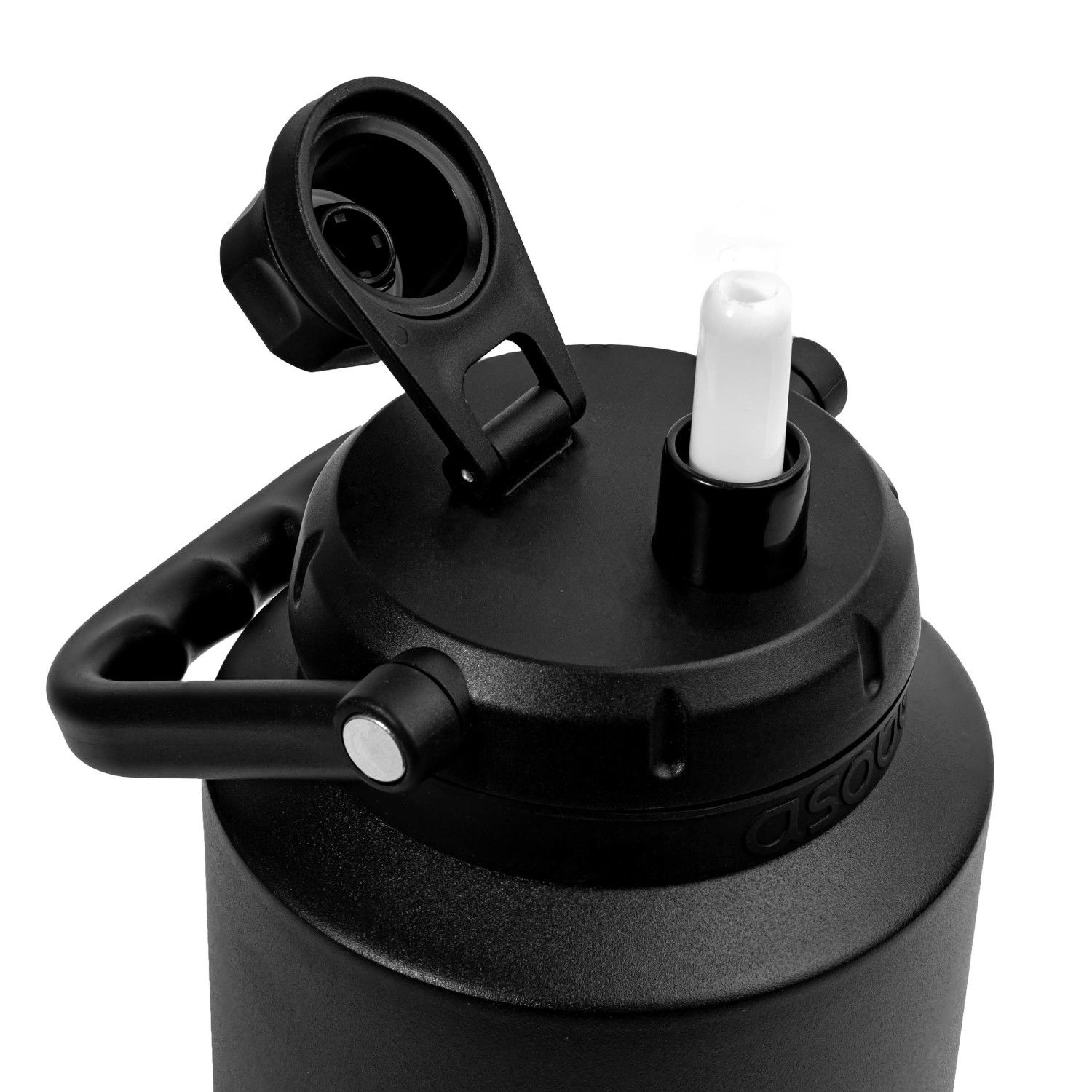 ASOBU Mini Jug Black 0,975 l - termoska z nerezové oceli s brčkem