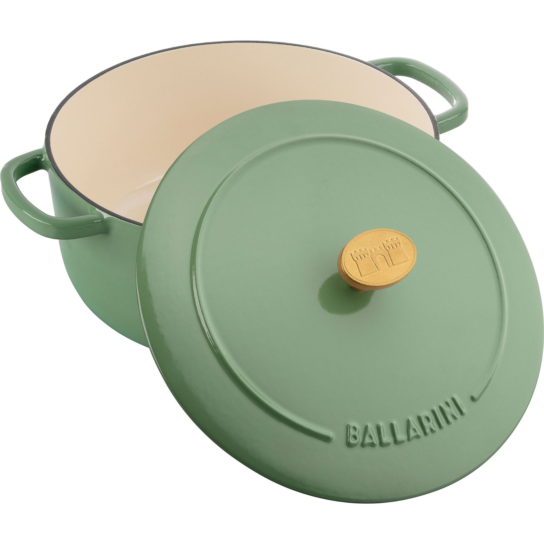 BALLARINI Bellamonte 2,6 l tmavě zelený - litinový hrnec s poklicí