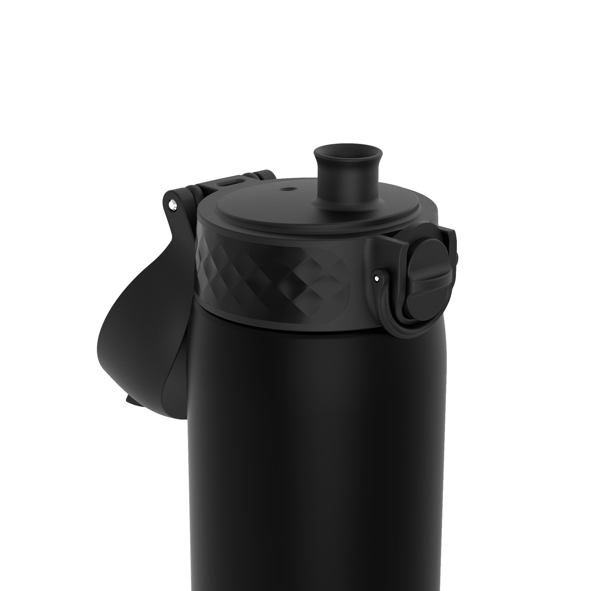 ION8 Recyclon Black 0,5 l - fľaša / bidón na vodu so slamkou