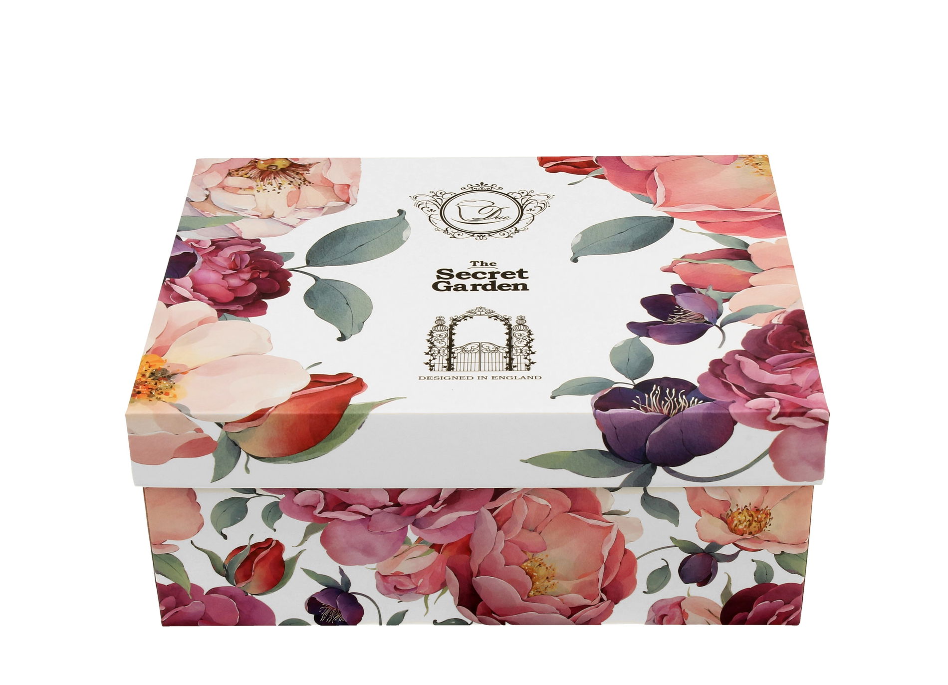 Espresso šálky s tanierikmi DUO THE SECRET GARDEN SPRING ROSES WHITE 100 ml 2 ks