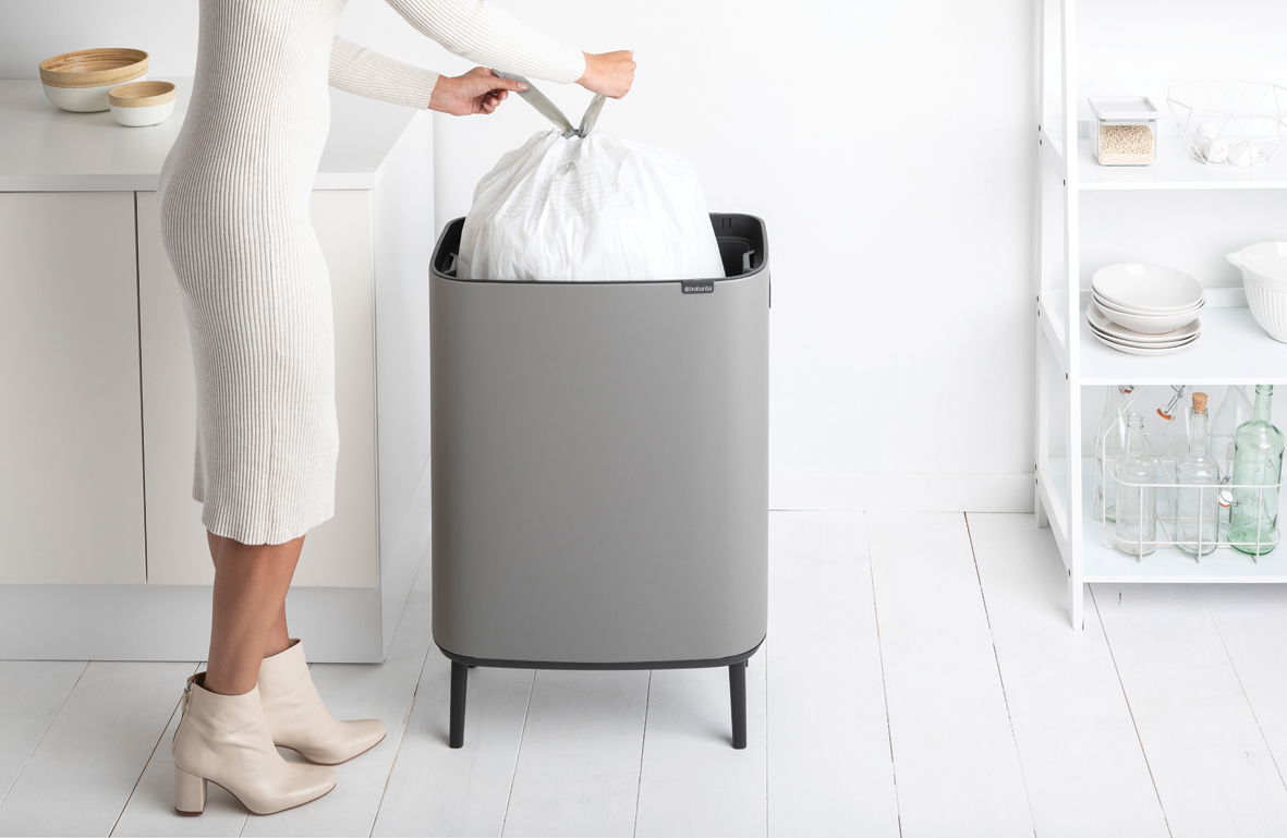 BRABANTIA Touch Bin Bo 60 l šedá - nerezový odpadkový koš