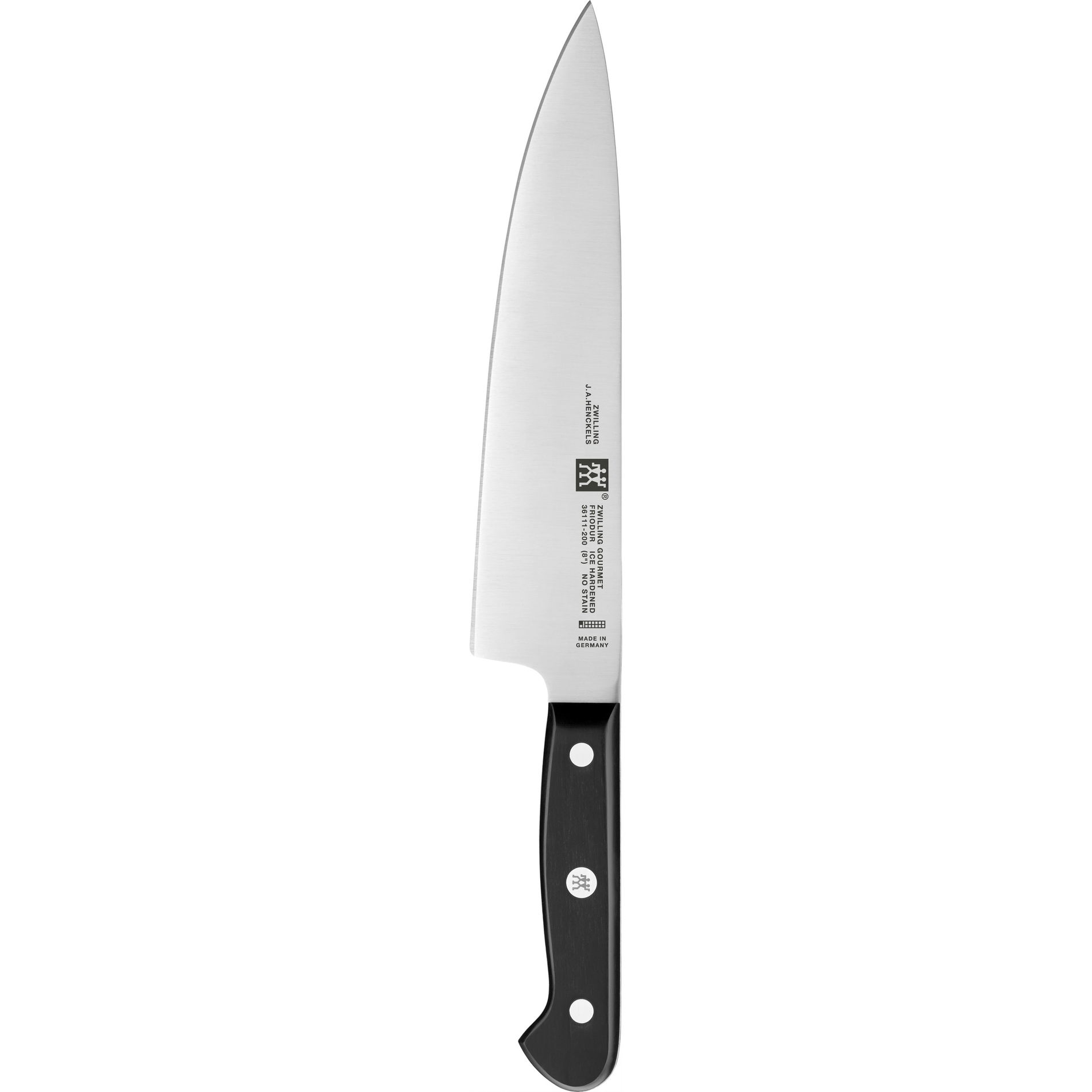 ZWILLING Gourmet 6 ks čierne - kuchynské nože z nehrdzavejúcej ocele v bloku s brúsnym kameňom